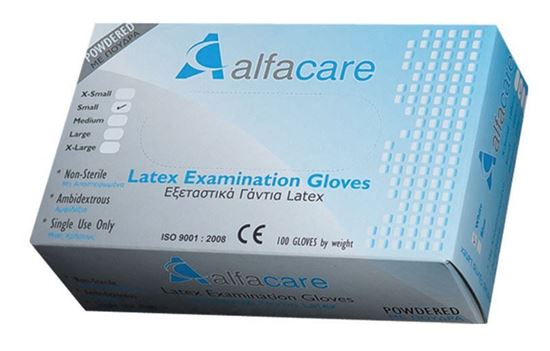 Γάντια Εξεταστικά Latex Με Πούδρα 